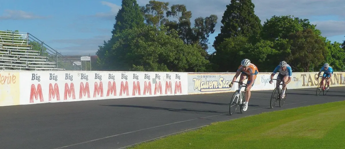 Coral Coast Cycle Repairs mechanic riding a road bike at a track day event